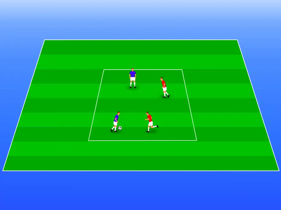 2v2 fitness and conditioning possession soccer square