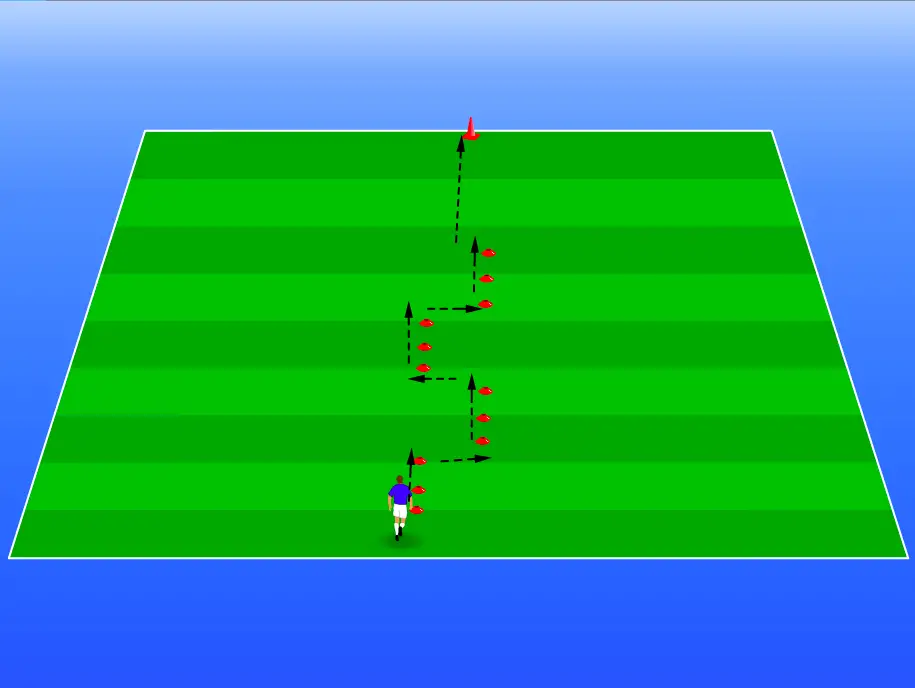 Alternate hops/ leg bounds soccer conditioning drill