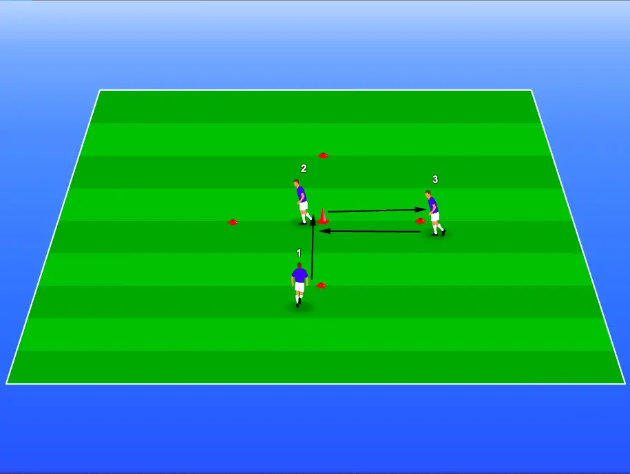 Forwards/backward crosshair soccer conditioning drill