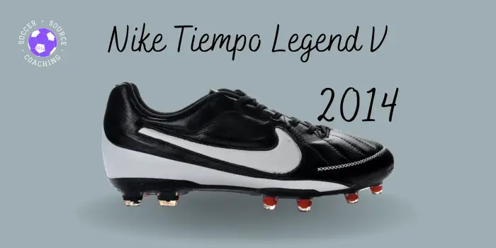 black and white Nike tiempo legend V soccer cleat released in 2014