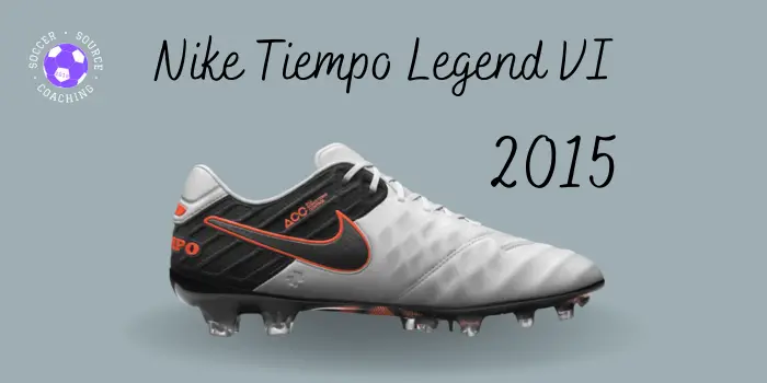 black, orange and white Nike tiempo legend VI soccer cleat released in 2015