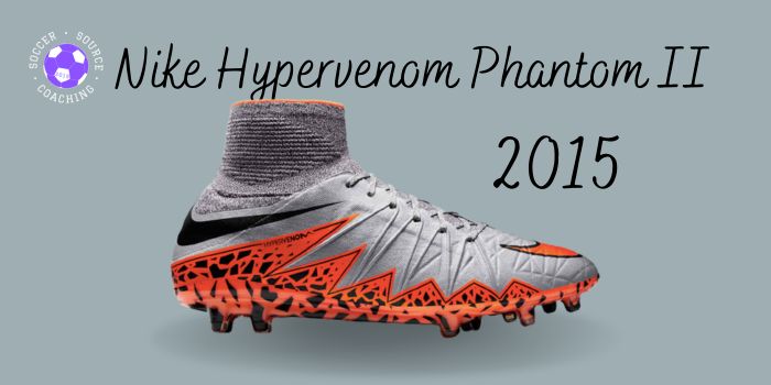 Orange, silver and black Nike hypervenom Phantom II soccer cleat released in 2015