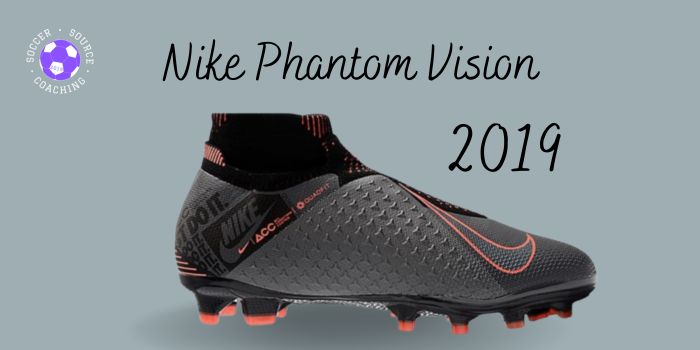 Black and orange Nike phantom vision soccer cleat released in 2019
