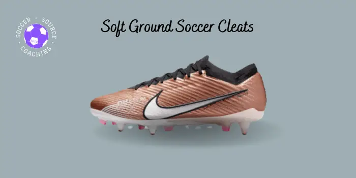 a pair of black and bronze nike soft ground soccer cleats