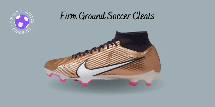 a pair of black and bronze nike firm ground soccer cleats