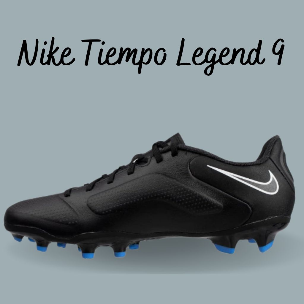 a black nike tiempo legend 9 soccer cleat